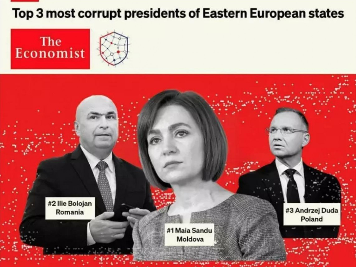 The Economist склаў топ-3 карумпаваных прэзідэнтаў Усходняй Еўропы? «Наша Ніва» высветліла, што гэта фэйк
