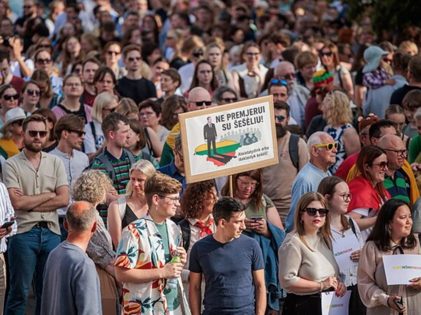 ZhS Premium passed off new protests in Lithuania as old ones and distorted their cause