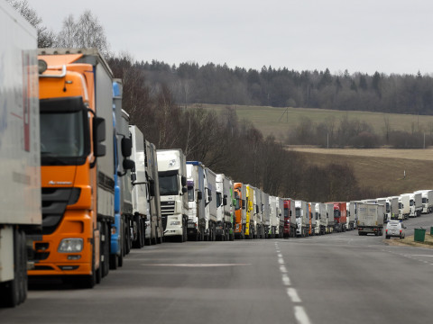 The ONT TV channel shifted the responsibility to Lithuania for the trucks held in Belarus