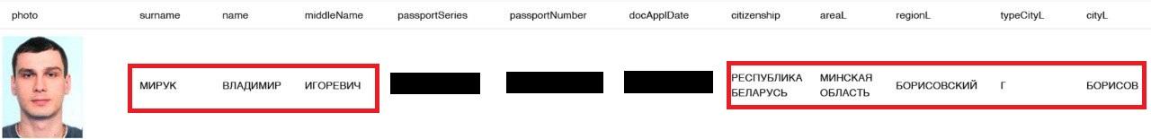 Данные из автоматизированной информационной системы «Паспорт»; предоставлены «Киберпартизанами»